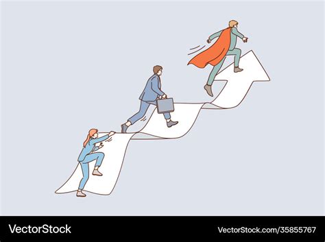 Leadership and career ladder concept Royalty Free Vector