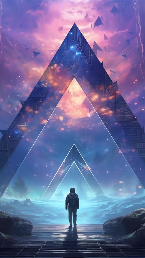 Alone Pyramid Digital Art 4K 3060j Wallpaper PC Desktop