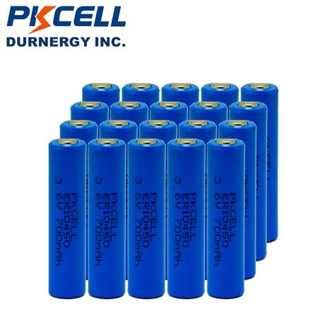 20Pcs PKCELL 10450 Battery 3 6V ER 10450 AAA Lithium Battery ER10450