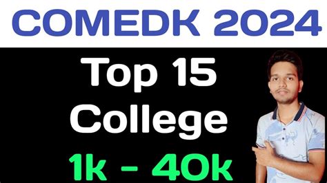 COMEDK 2024 Top 15 College Top 15 College Under COMEDK 2024