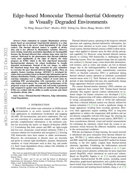 Edge Based Monocular Thermal Inertial Odometry In Visually Degraded