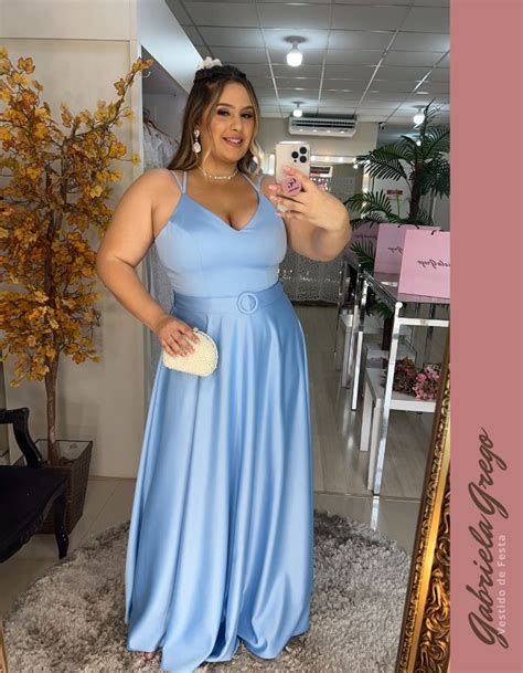 Vestido Longo Azul Serenity Cinto E Costas Abertas