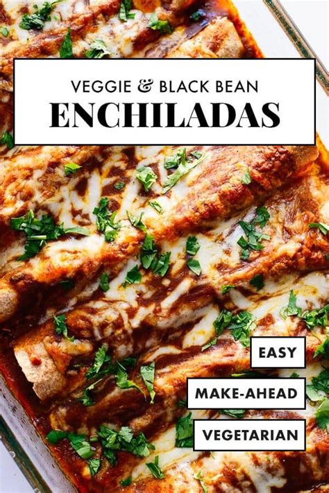 Veggie Black Bean Enchiladas Recipe Vegetarian Enchiladas Recipe