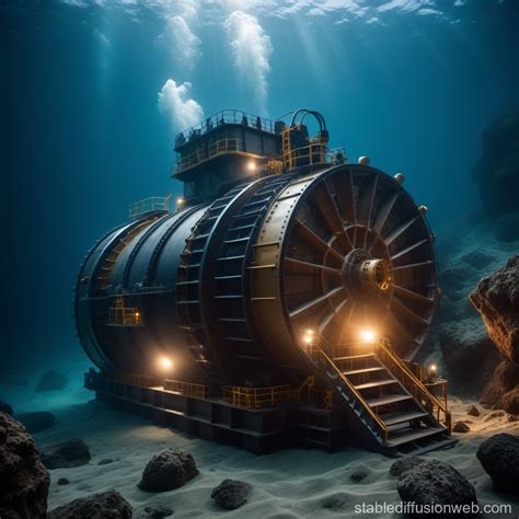 Giant Deep Sea Mining Machine Stable Diffusion Online