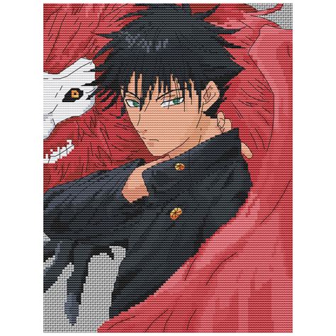 Anime Cross Stitch Pattern Jujutsu Kaisen Megumi Fushiguro Inspire Uplift