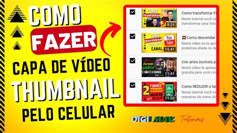 Como CRIAR E Enviar CAPA No VIDEO Do Youtube Pelo Celular Colocar