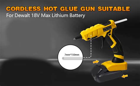 Amazon Ah Battery Cordless Hot Glue Gun For Dewalt Wireless Glue Gun For Dewalt V Max