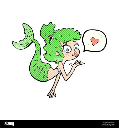 Cartoon Mermaid Blowing Kiss Stock Vector Image And Art Alamy