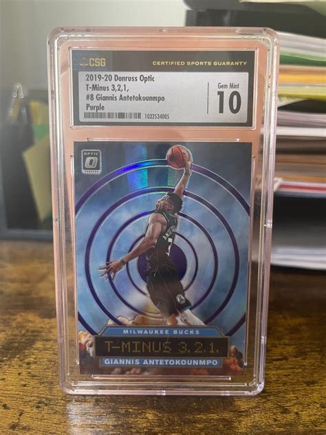 Panini Donruss Optic T Minus Purple Prizm Giannis