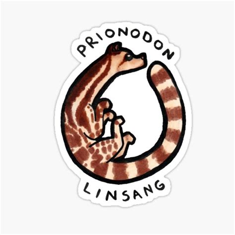 Banded Linsang Prionodon Linsang Sticker For Sale By Alogism
