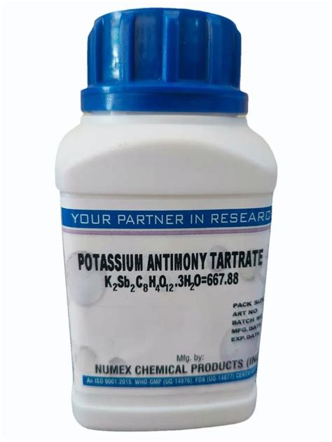 Antimony Potassium Tartrate Powder Grade Lab Grade Purity 99 At Best Price In Hapur