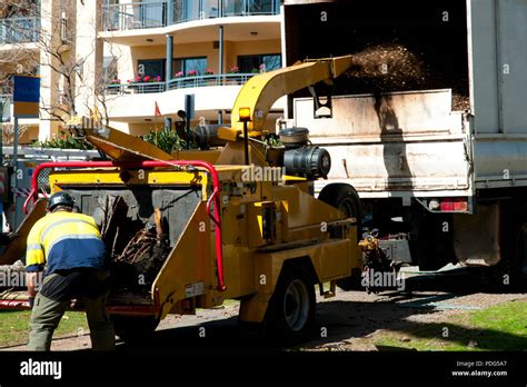 Industrial Wood Chipper Machine Stock Photo - Alamy