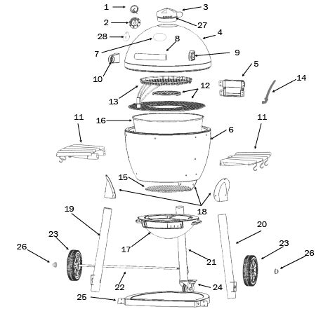 Akorn Kamado Parts Parts Char Griller