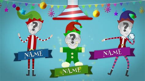 Animated Christmas Card Template Elves Workshop Your Faces Youtube