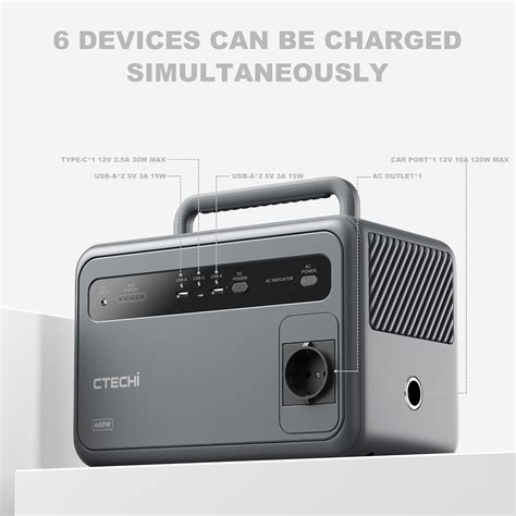 Ctechi Gt600 600w 384wh Portable Power Station