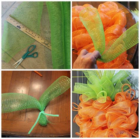 Coathanger Deco Mesh Carrots Easter Deco Mesh Wreath Easter Mesh