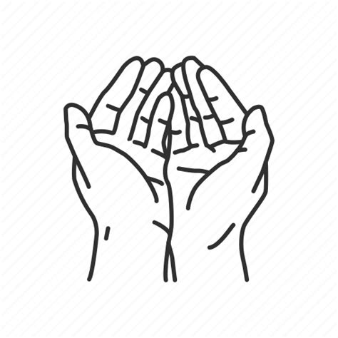 Beg Begging Hand Prayer Icon