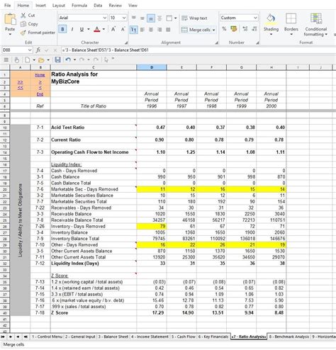 Template Excel Analisis Penyata Kewangan Lengkap MyBizCore EZByz