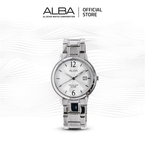 Jual Jam Tangan Stainless Pria Silver Alba As A Quartz Analog