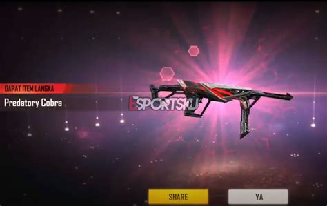 Ada Trik Spin Evo Gun MP40 Predatory Cobra Free Fire FF Esportsku