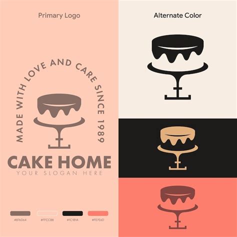 Premium Vector | Minimalist simple cake bakery logo design