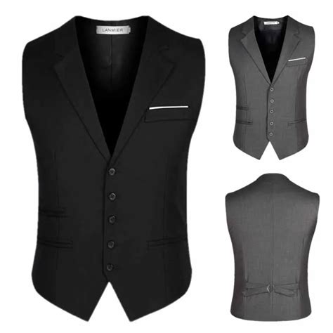 Plus Size 4xl 5xl 6xl Mens Suit Vests Single Breasted British Classic Slim Blazer Neck Dress