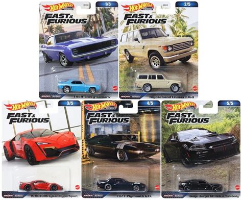 Hot Wheels Premium Fast And Furious B Case Hot Wheels Car Culture 5 Car Assortment Mike The