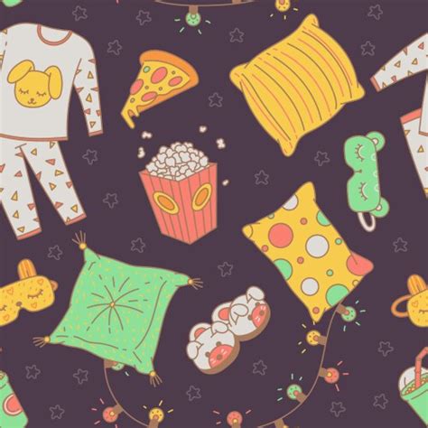 Pajama Party Background With Casual Slippers Vector Image