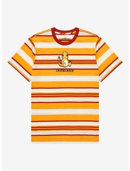 Pok Mon Charmander Striped T Shirt Boxlunch Exclusive Pokemon