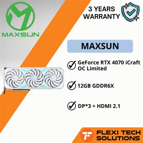 Maxsun Nvidia Geforce Rtx 4070 Icraft Oc 12gb Enchantment Heart