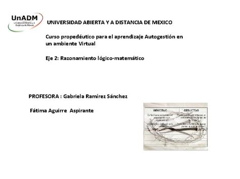 UNIVERSIDAD ABIERTA Y A DISTANCIA DE MEXICO Curso