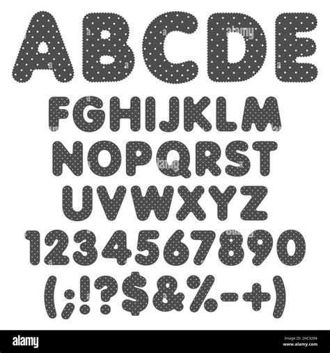 Polka Dot Alphabet Bubble Letters