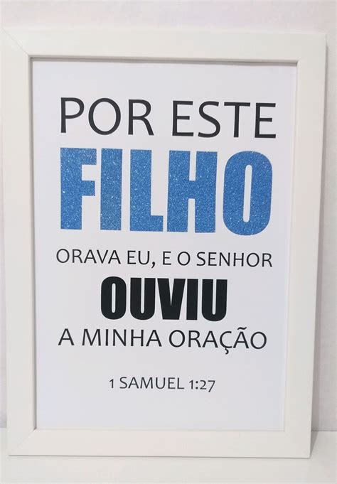 Quadro Decorativo Infantil Por Este Filho Orava Eu Elo