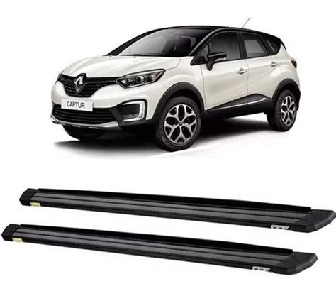 Estribo Aluminio Slim Preto Ccf Renault Captur Zen 2022 Parcelamento