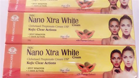 1x Nano Xtra White Tube Cream Whitens With Papaya Extract 7 Days