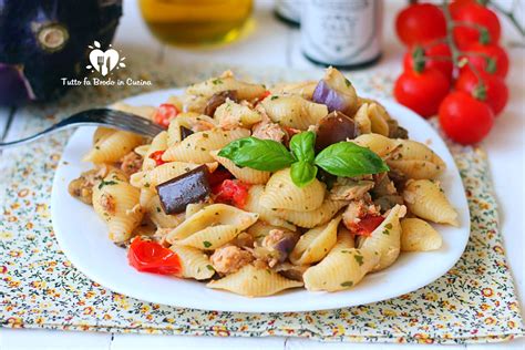 Pasta Fredda Alle Melanzane Con Tonno Tutto Fa Brodo In Cucina