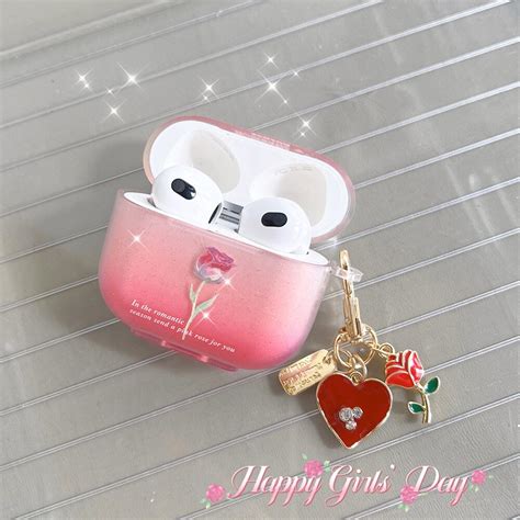 Pink Flower Case For Apple Airpods 1 2 3 3rd Case For Airpods Pro Case Earphone Protective Case