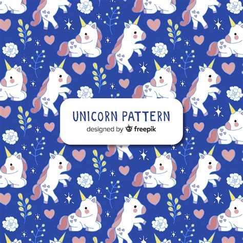 Premium Vector Hand Drawn Unicorn Pattern