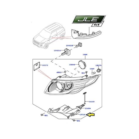 Support De Phare Avant Droit Range Rover Evoque