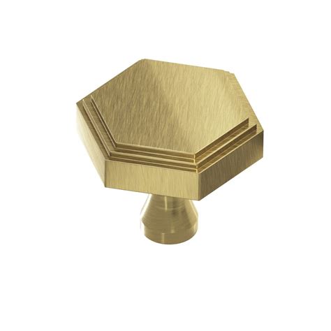 Antimicrobial Agion Knobs Collection 1 Hexagonal Stepped Cabinet Knob With Flared Post In