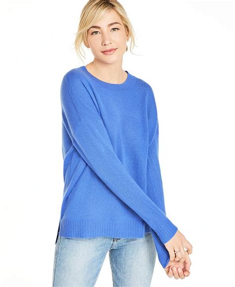 Charter Club Cashmere Oversized Crew Neck Sweater Created For Macy S And Reviews Sweaters