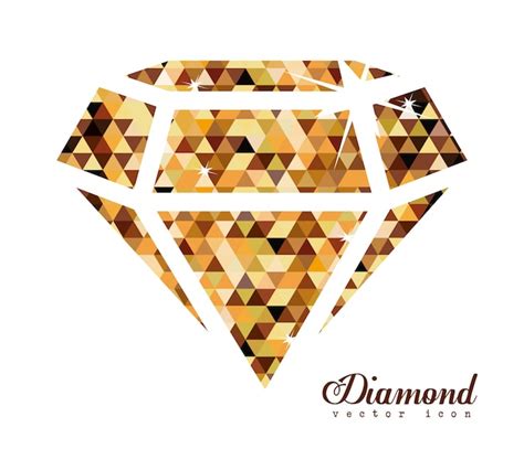 Desenho De Diamante Ilustração Vetorial Vetor Premium