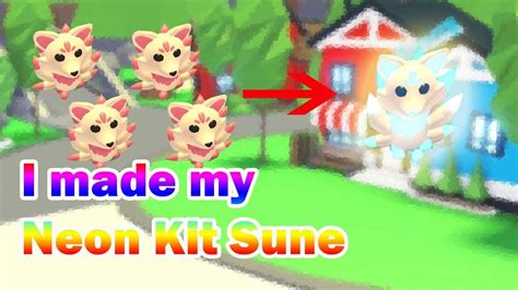 Making Neon Kitsune My First Neon Legendary Pet Adopt Me Roblox