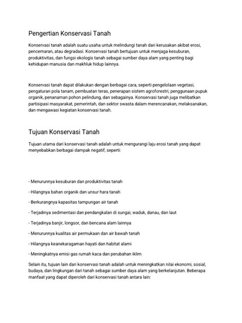 Konservasi Tanah Pdf