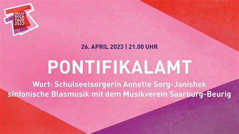 LIVE Heilig Rock Tage 2023 Pontifikalamt Mit Queer Im Bistum Trier