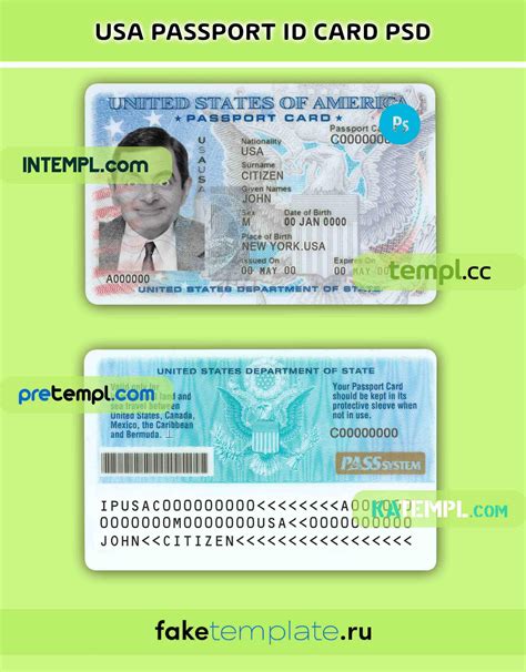 USA passport identity card PSD download template by Intemplids - Issuu