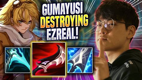 Gumayusi Destroying With Ezreal T Gumayusi Plays Ezreal Adc Vs