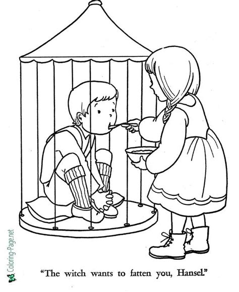 Fairy Tales Hansel And Gretel Coloring Pages