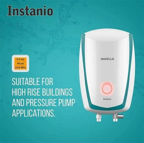 Havells Instanio 3 Litre Instant Geyser White Blue At Rs 3799 Water