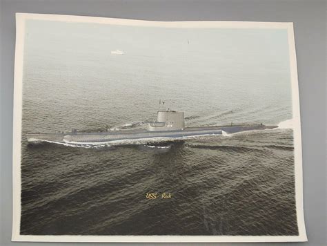 Large Wwii Submarine Photograph Uss Rock Ss 274 3788363564